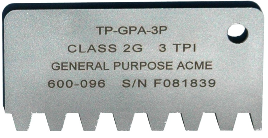 TP-GPA-__P | Straight Thread Form Profile Gages | Thread Form Profiles